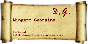 Wingert Georgina névjegykártya